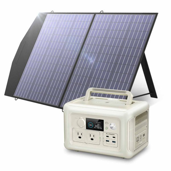 ALLPOWERS 600W Solar Generator (R600 + SP027 100W Solar Panel)