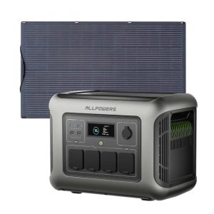 ALLPOWERS R1500 LITE | 1000Wh Portable Power Station R1500 LITE+SF200 Solar Panel