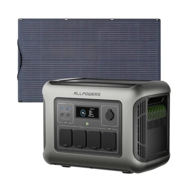 ALLPOWERS R1500 LITE | 1000Wh Portable Power Station R1500 LITE+SF200 Solar Panel