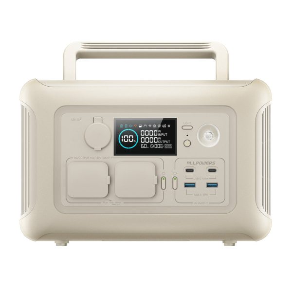 ALLPOWERS R600 Beige Portable Power Station 600W 299Wh LiFeP04 Battery