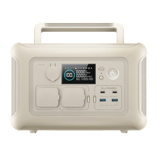 ALLPOWERS R600 Beige Portable Power Station 600W 299Wh LiFePO4 Battery R600-Beige