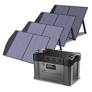ALLPOWERS Solar Generator Kit 2000W Power Station 100W Solar Panel