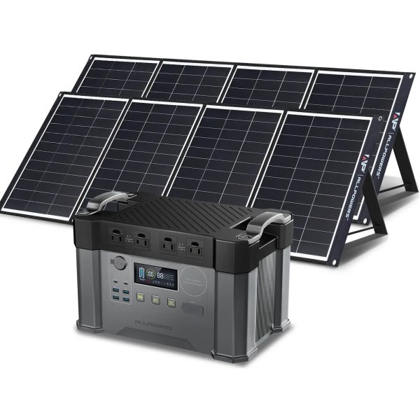 ALLPOWERS Solar Generator Kit 2000W Power Station 200W Solar Panel