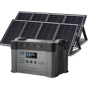 ALLPOWERS Solar Generator Kit 2400W Power Station 200W Solar Panel