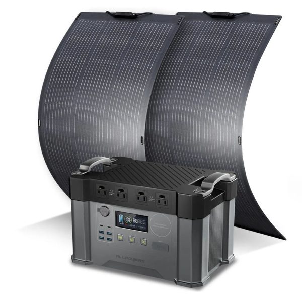 ALLPOWERS Solar Generator Kit 2400W (S2000 Pro + SF100 100W Flexible Solar Panel)