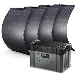 ALLPOWERS Solar Generator Kit 2400W (S2000 Pro + SF100 100W Flexible Solar Panel)
