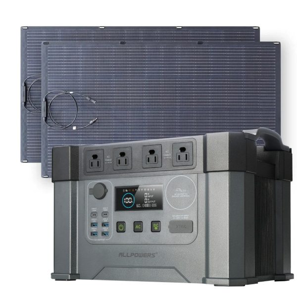ALLPOWERS Solar Generator Kit 2400W (S2000 Pro + SF200 200W Flexible Solar Panel)