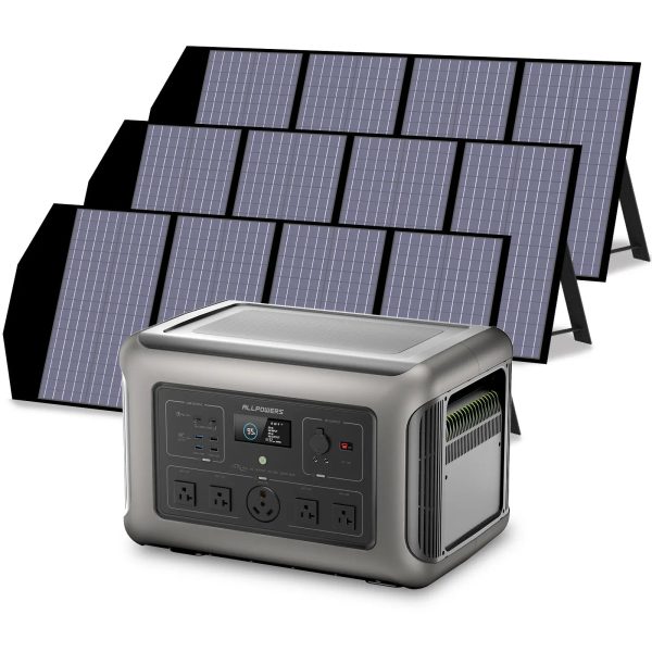 ALLPOWERS Solar Generator Kit 3200W Power Station 140W Solar Panel