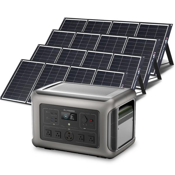 ALLPOWERS Solar Generator Kit 3200W Power Station 200W Solar Panel