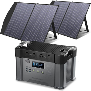 Allpowers Solar Generator Kit 2000W Portable Power Station 100W Solar Panel