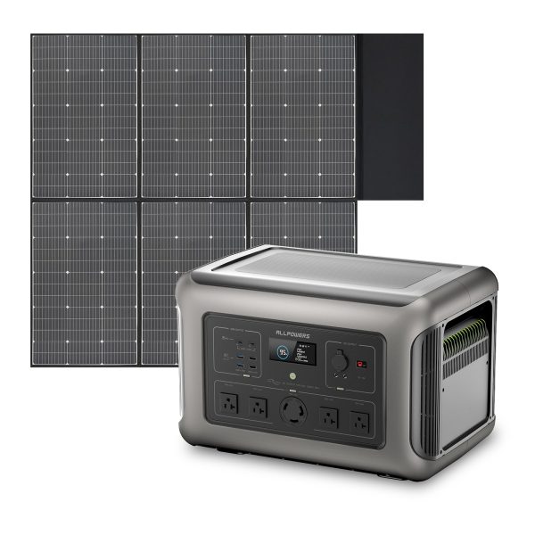 Allpowers Solar Generator Kit 3200W Power Station 600W Solar Panel
