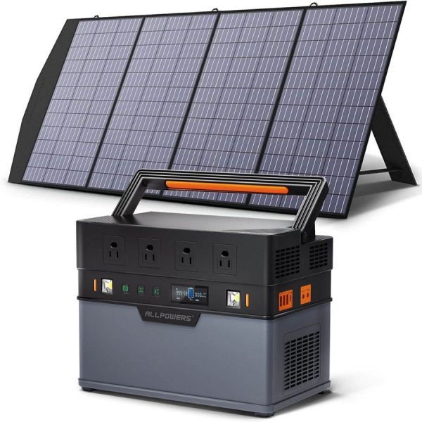 Solar Generator Kit 1500W Portable Power Station Solar Panel 200W