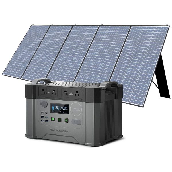 Solar Generator Kit 2000W Portable Power Station 400W Solar Panel