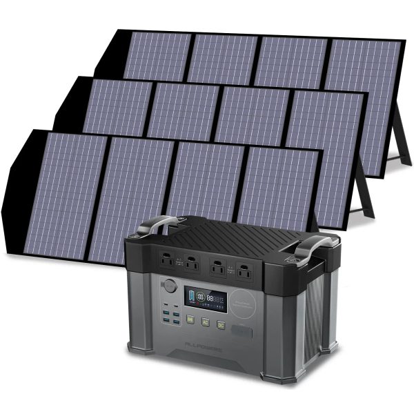 Solar Generator Kit 2000W Power Station 140W Solar Panel