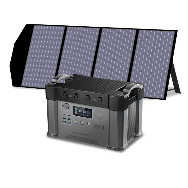 Solar Generator Kit 2000W Power Station 140W Solar Panel