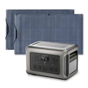 Solar Generator Kit 3200W Power Station 100W Flexible Solar Panel
