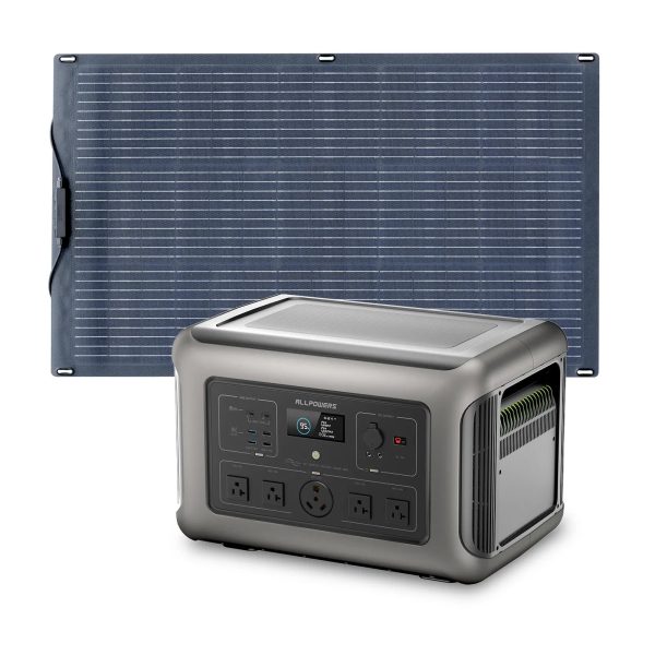Solar Generator Kit 3200W Power Station 100W Flexible Solar Panel