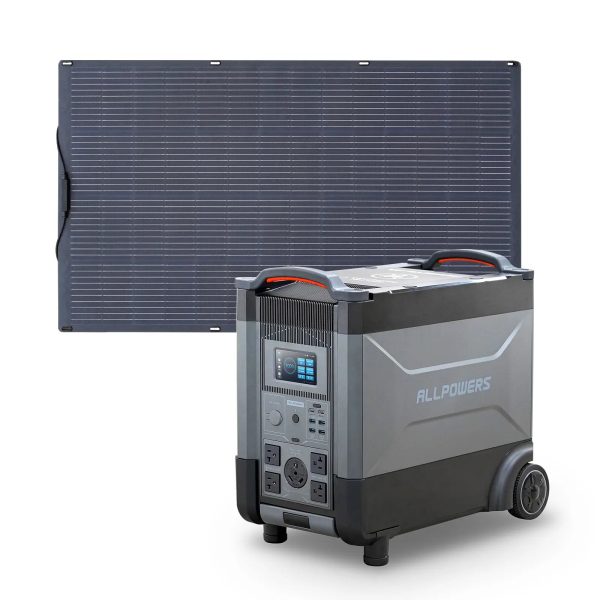 Solar Generator Kit 4000W Power Station 200W Flexible Solar Panel