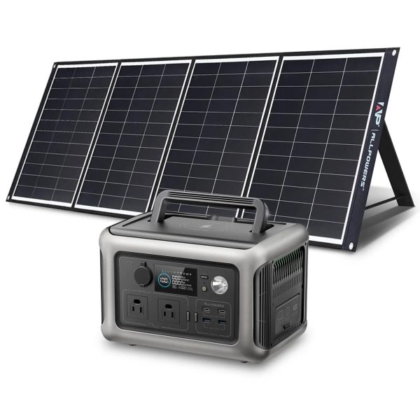 Solar Generator Kit 600W Portable Power Station 200W Solar Panel