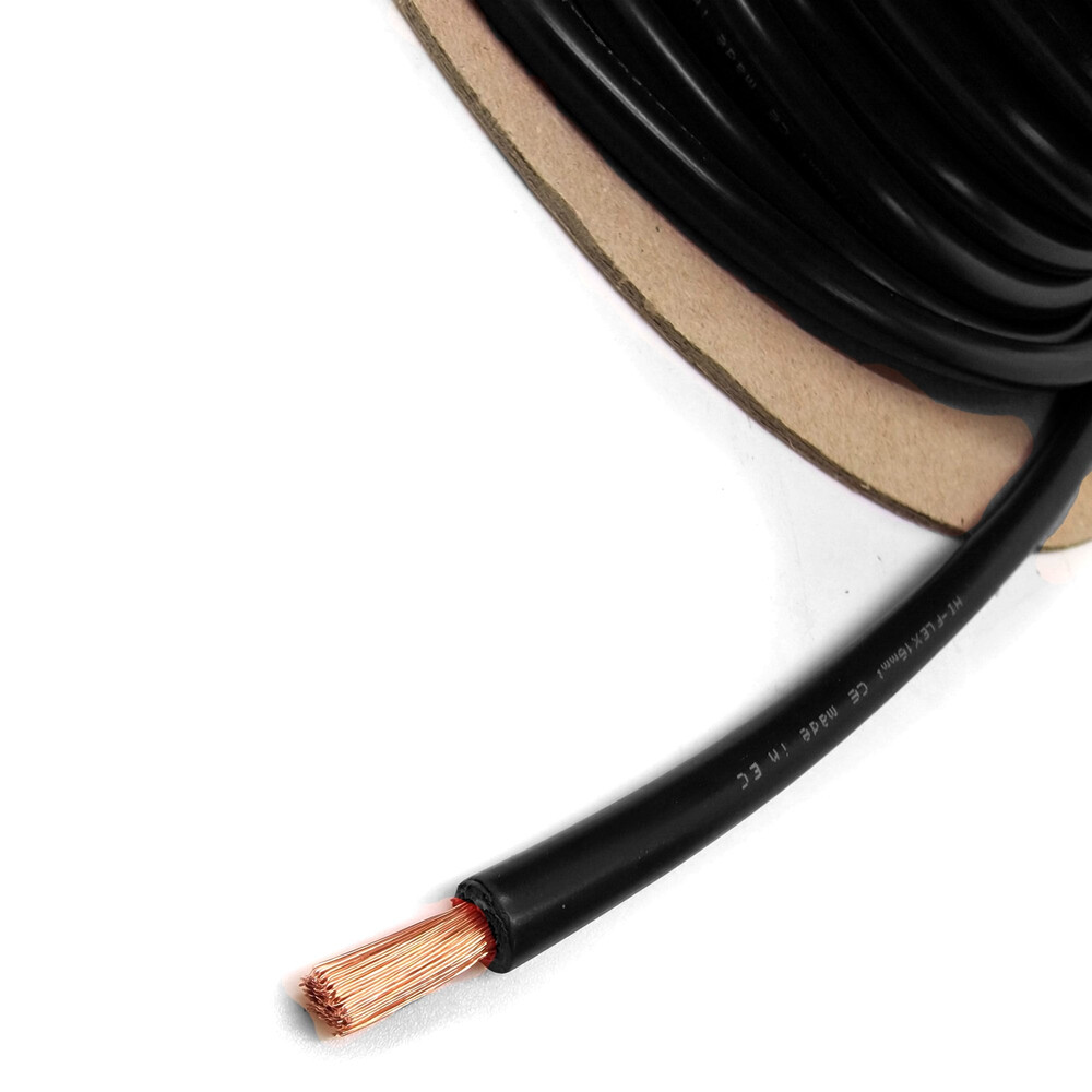 BLACK 6mm2 Cable per meter 50amp DC For Victron Solar Chargers MPPT and Panels