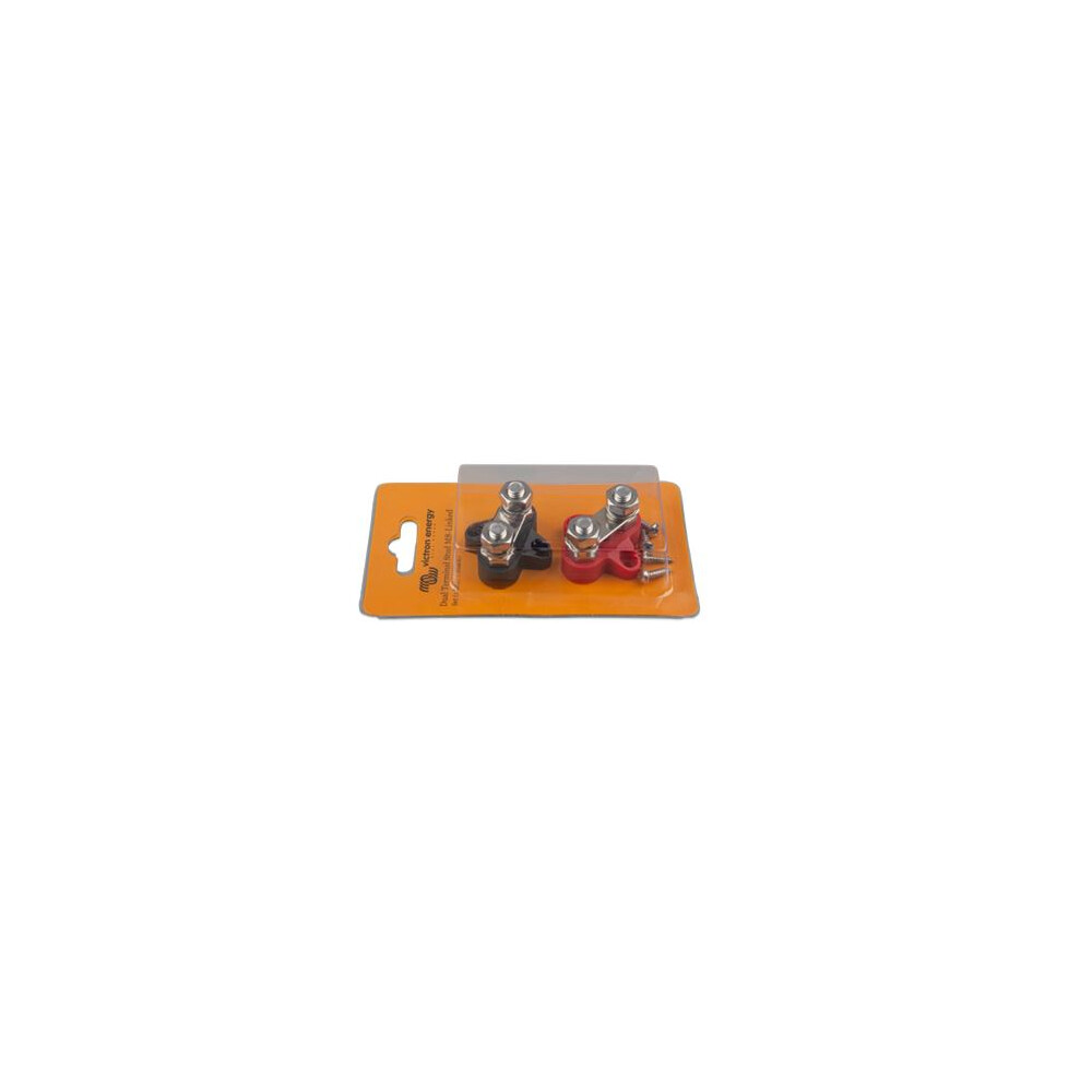 Victron Dual Terminal Stud M8-linked set (1 red/1 black
