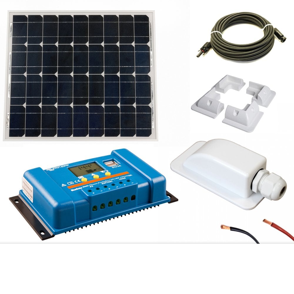 Victron PWM Controller 30a with 55w Solar Panel and Mounting Accessories Kit