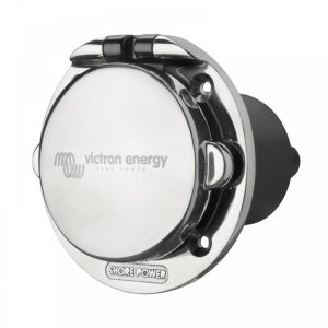 Victron Power Inlet stainless with cover 16A/250Vac (2p/3w)